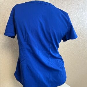 Electric Blue Purple Label Women's Short Sleeve Scrub top